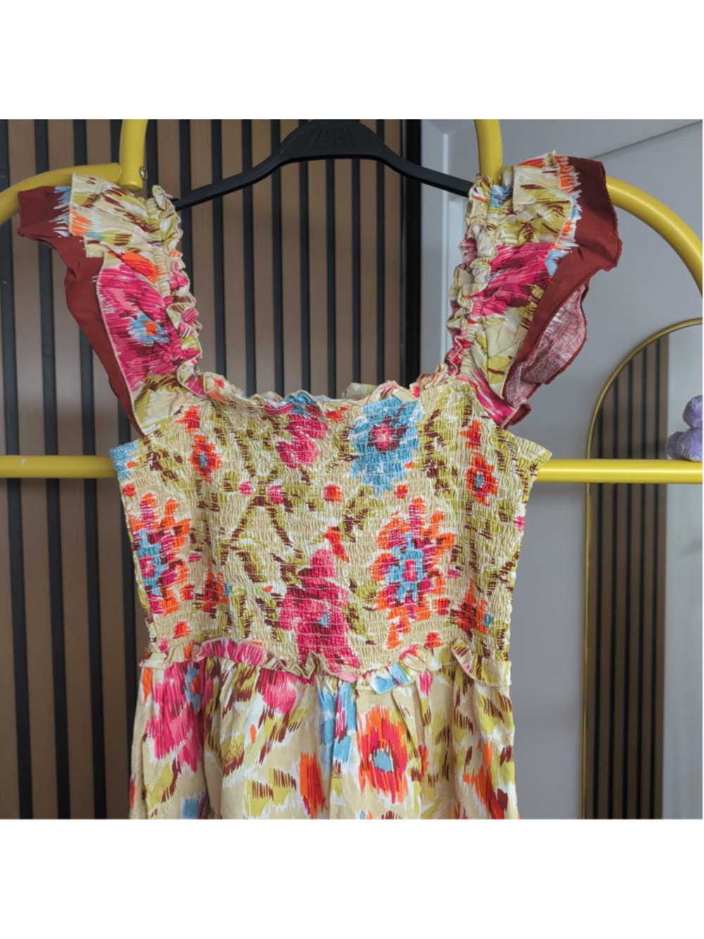 House Of Harlow 1960 Maxi Dress Women's Medium Floral Smocked Ruffle Tiered NWT, - Picture 3 of 6
